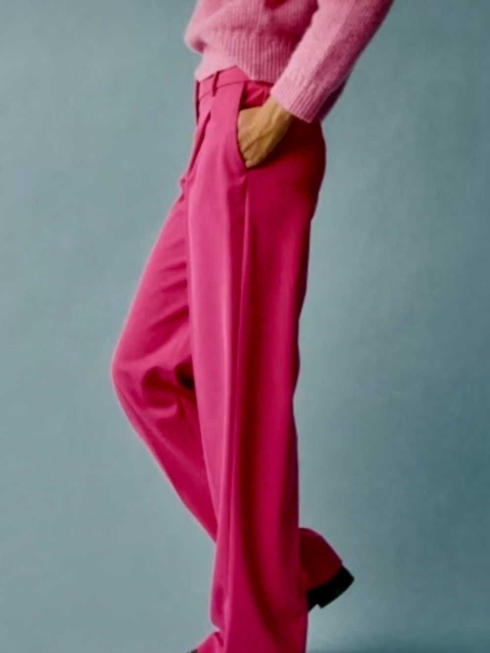Sezane fuschia dress pants